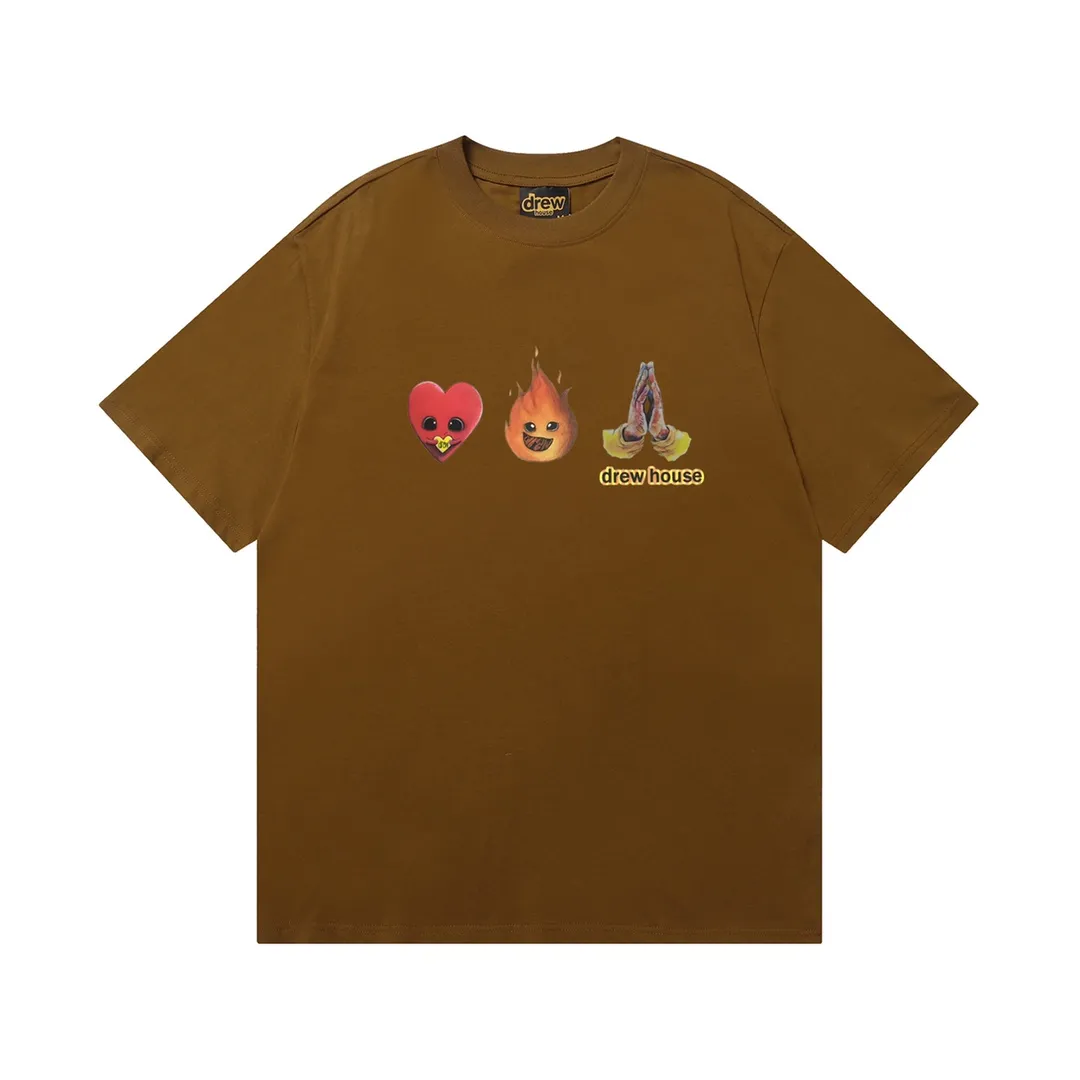 D 035 9 2023SS Same Style drew T g , ！ Quality！！ ， Quality！！ ， ！！ ， ， ， ， ， 。 Sizes：S M L XL ：Black White Royal Blue Red Brown White Orange